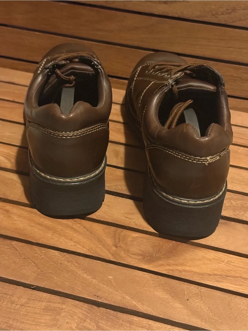 Vintage Airwalk Chunky Leather Platform Oxford Shoes Men 11 / Women 12.5